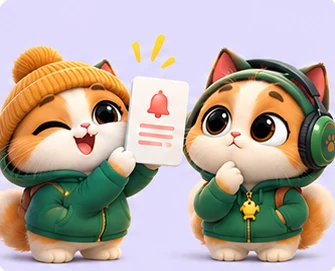 A friendly reminder between two cats